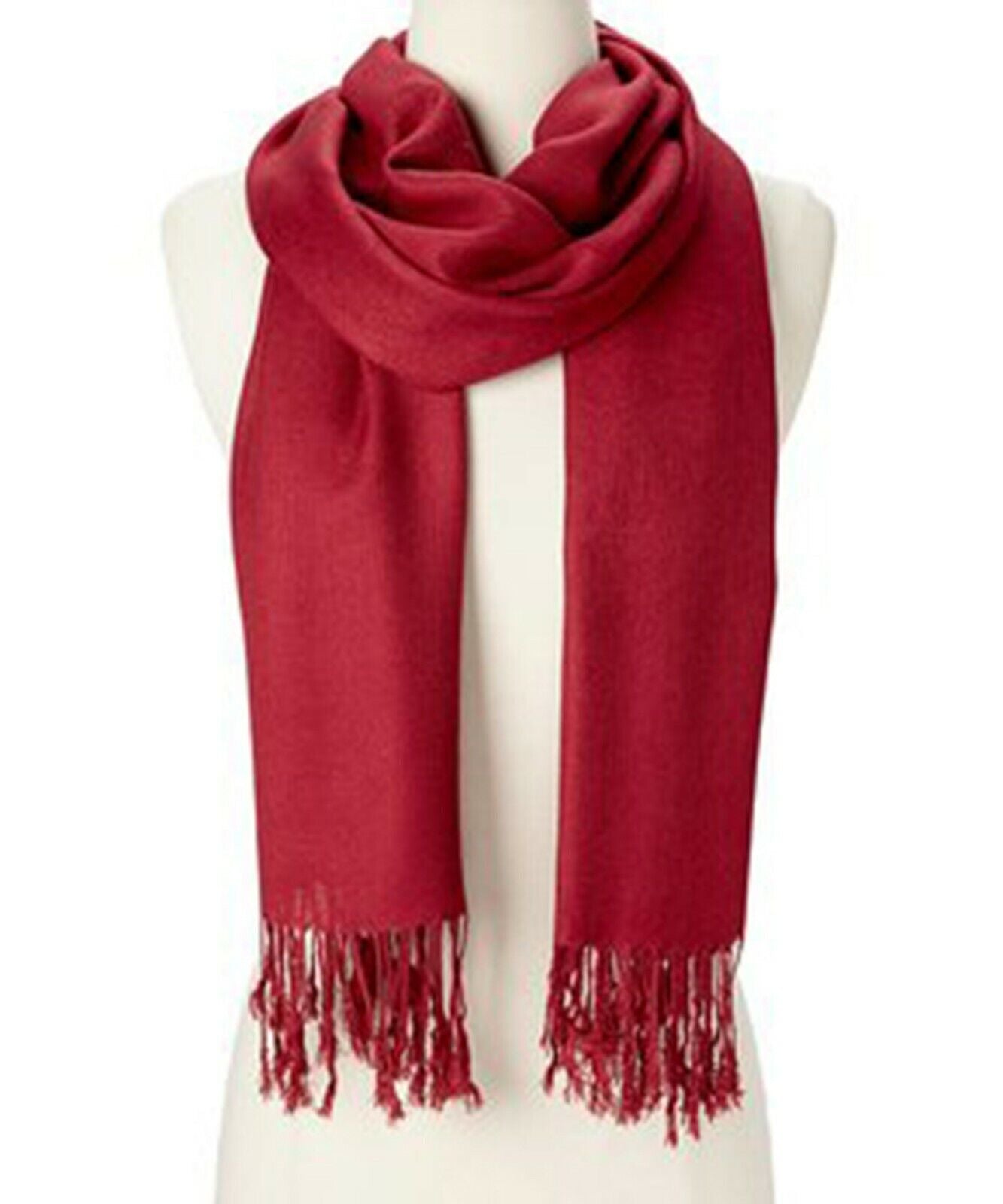 Soft Silk Shawl Wrap Women Pashmina Solid Scarf Stole Cashmere Wool Ladies Scarf